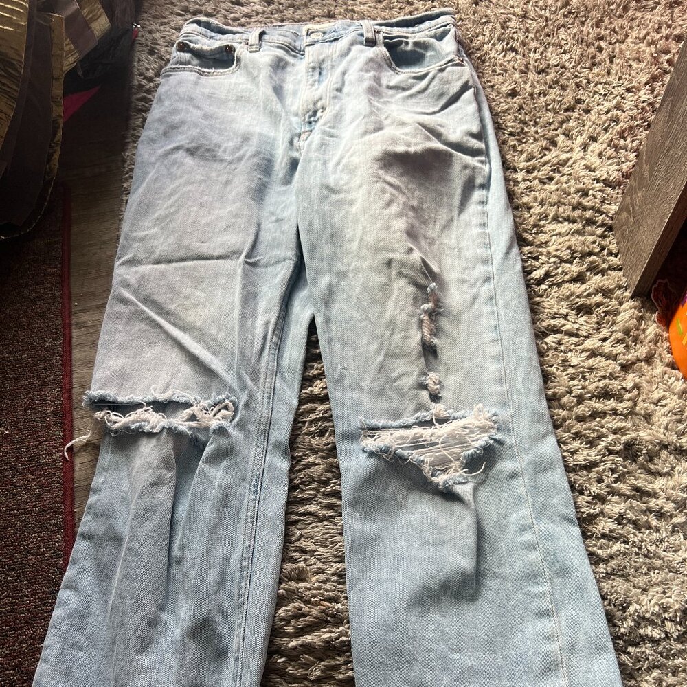 Abercrombie &‎ Fitch the ankle striaght ultra high rise jeans size 6